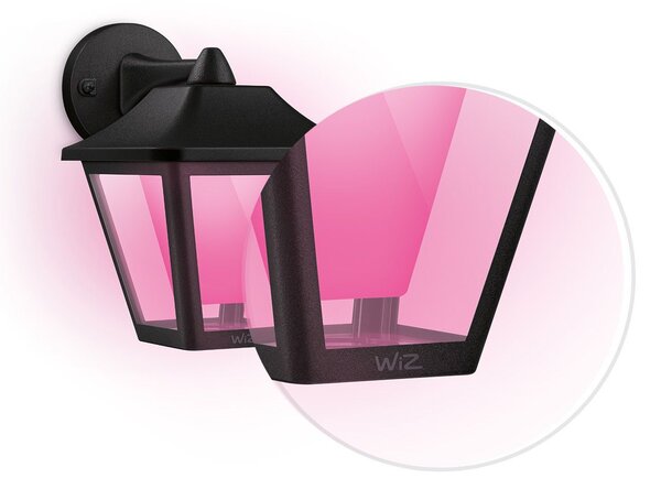 WiZ Wall nástěnné svítidlo LED 9,5W 1000lm 2700-5000K RGB IP44, stmívatelné