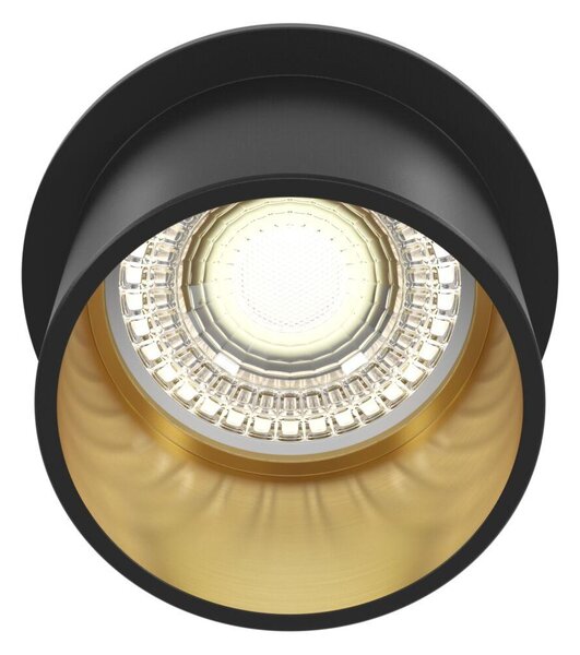 Maytoni Moderní vestavné svítidlo REIF, 12W, ⌀ 6,8 cm, 1xGU10 Barva: Černá/zlatá