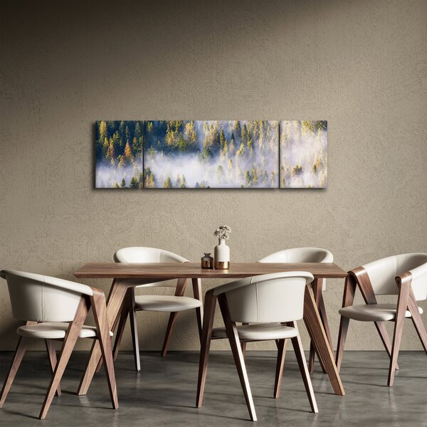 Obraz stromů v mlze (170x50 cm)