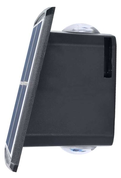 LED solární nástěnné světlo WL917, černá