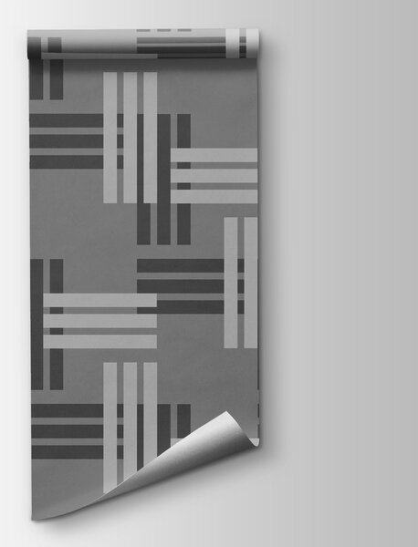 Fototapeta Šedobílý vzor, Abstraktní fototapety, Populární fototapety - Tapeko.co.cz