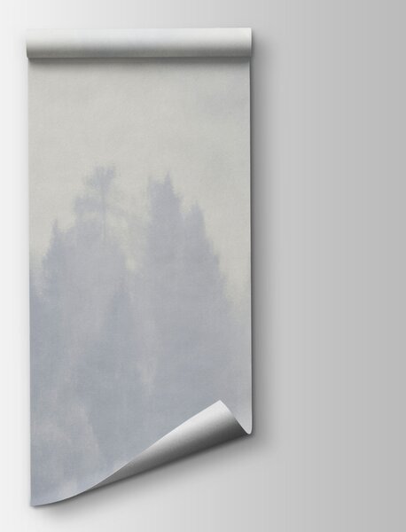 Fototapeta Krajina se stromy a horami, Přírodní fototapety, Populární fototapety - Tapeko.co.cz