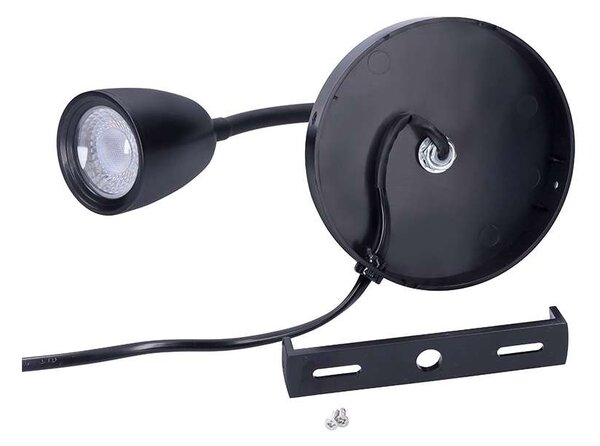LED nástěnná lampička WO54-B, černá