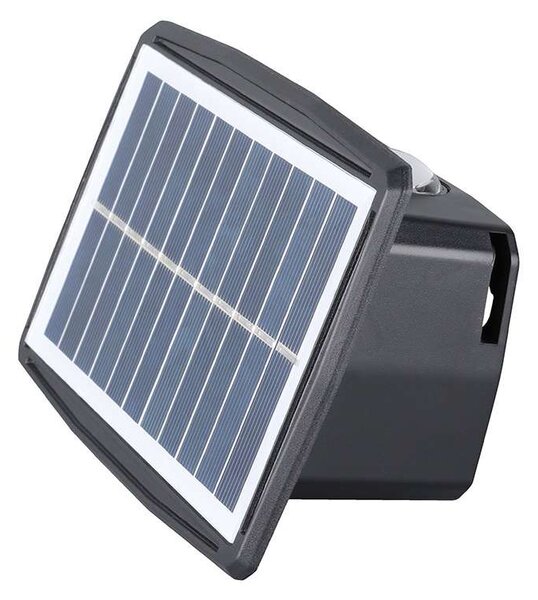 LED solární nástěnné světlo WL917, černá