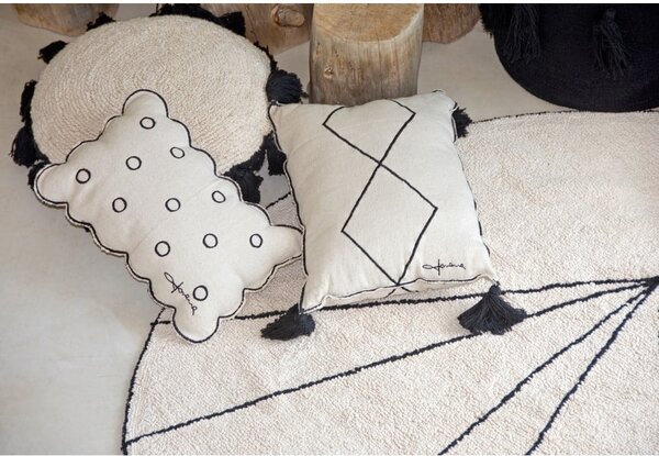 Krémový pratelný ručně tkaný bavlněný kulatý koberec ø 160 cm Trace Beige – Lorena Canals
