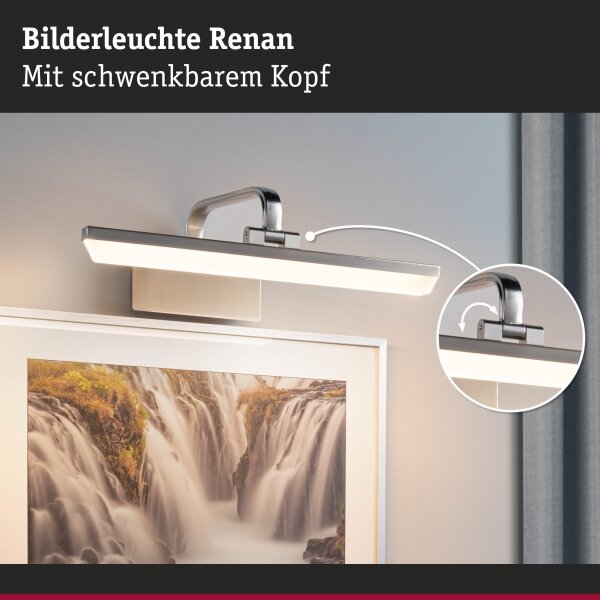 Paulmann 95572 - LED/9,5W Obrazové svítidlo RENAN 230V 40 cm matný chrom