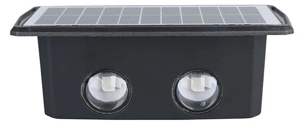 LED solární nástěnné světlo WL917, černá