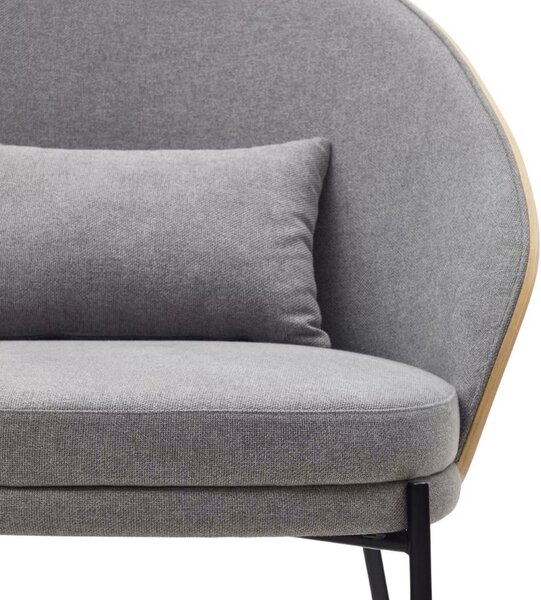 Šedé čalouněné křeslo Kave Home Eamy
