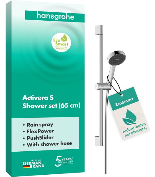 Hansgrohe Activera S - Sprchová souprava 95 1jet s tyčí 650 mm, EcoSmart, chrom 28041000