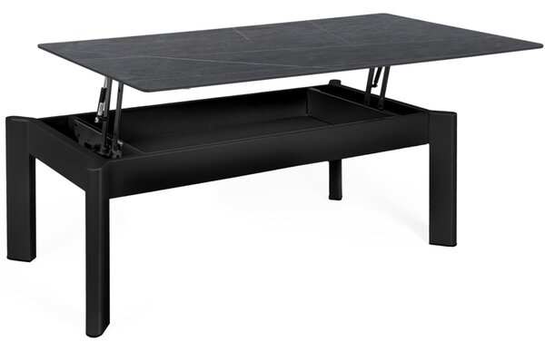 Somcasa Šedý keramický rozkládací konferenční stolek Roland 120 x 60 cm