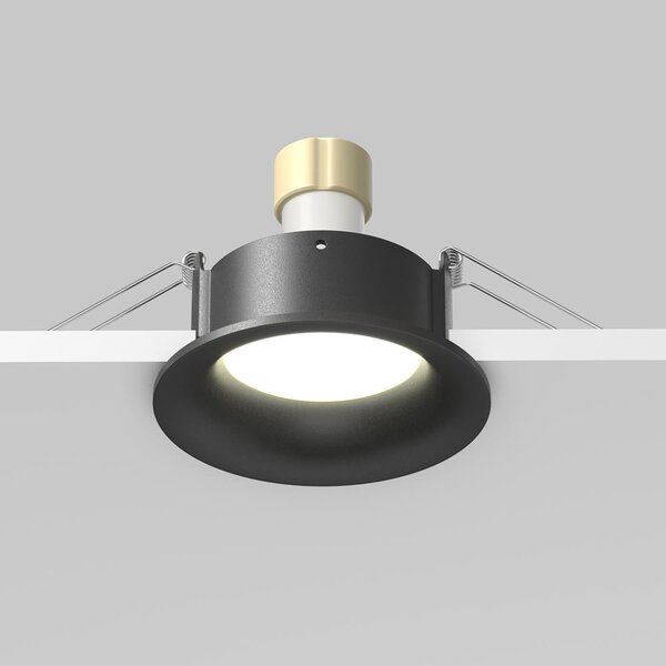 Maytoni Designové vestavné svítidlo SLIM, 10W, ⌀ 8,5 cm, 1xGU10, IP65 Barva: Černá