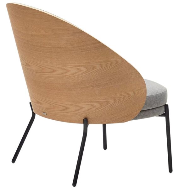 Šedé čalouněné křeslo Kave Home Eamy