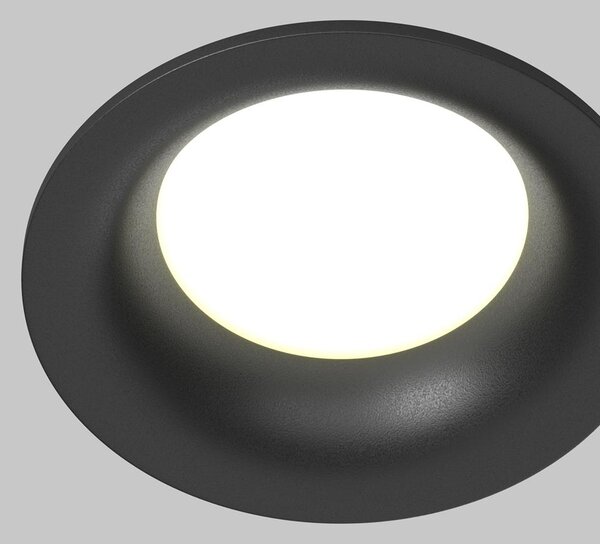 Maytoni Designové vestavné svítidlo SLIM, 10W, ⌀ 8,5 cm, 1xGU10, IP65 Barva: Černá