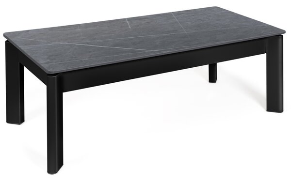 Somcasa Šedý keramický rozkládací konferenční stolek Roland 120 x 60 cm