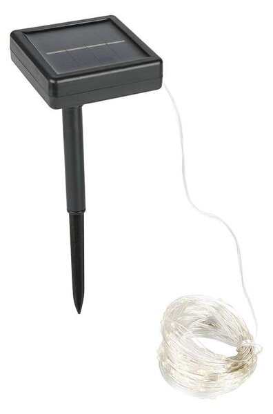 LED solární světelný řetěz WL919, černá