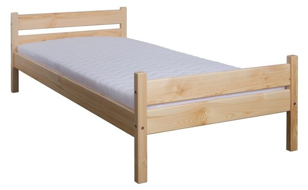 Borovicová postel LK157 100 x 200 cm - bezbarvý