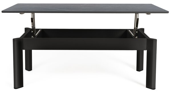 Somcasa Šedý keramický rozkládací konferenční stolek Roland 120 x 60 cm