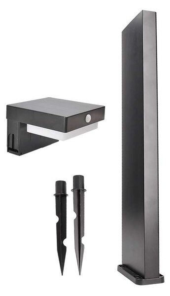 LED solární světlo WO7202 Palermo - sloupek, černá