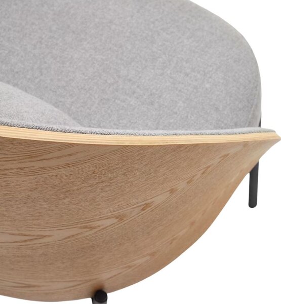 Šedé čalouněné křeslo Kave Home Eamy