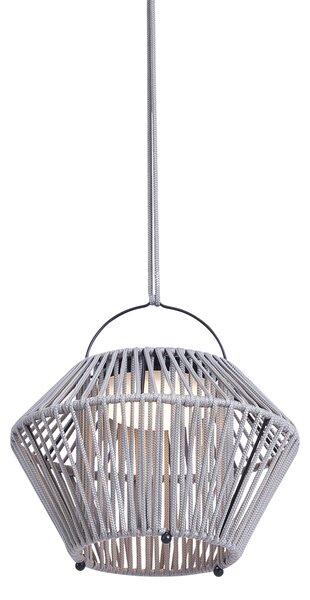 Bohemian stolní lampa šedá vč. LED 3-stupňové stmívatelné IP54 solární dobíjecí - Duco