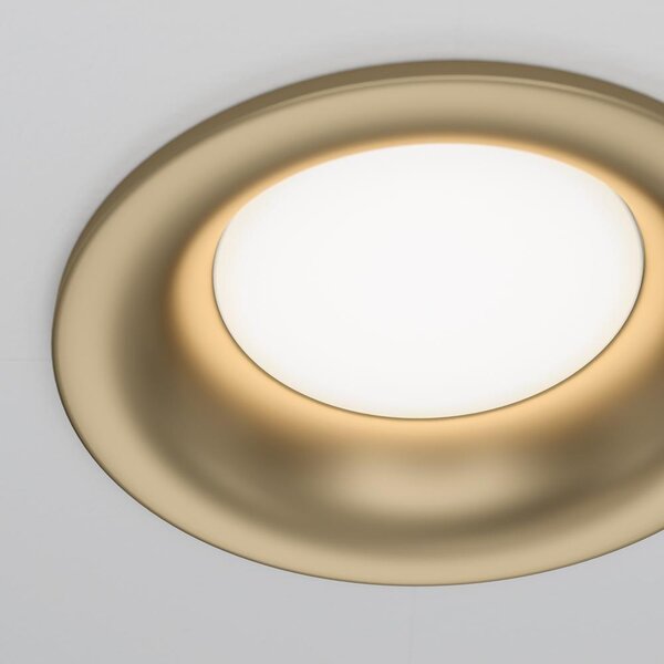 Maytoni Designové vestavné svítidlo SLIM, 10W, ⌀ 8,5 cm, 1xGU10 Barva: Matná zlatá