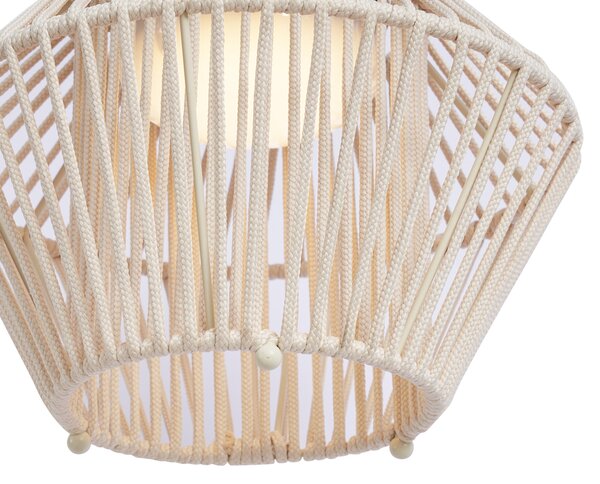 Bohemian stolní lampa béžová vč. LED 3-stupňové stmívatelné IP54 solární dobíjecí - Duco