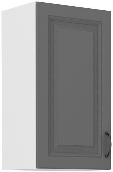STL 40 cm skříňka horní jednodveřová STILO II Barevné provedení STILO: Bílá / Prachově šedá