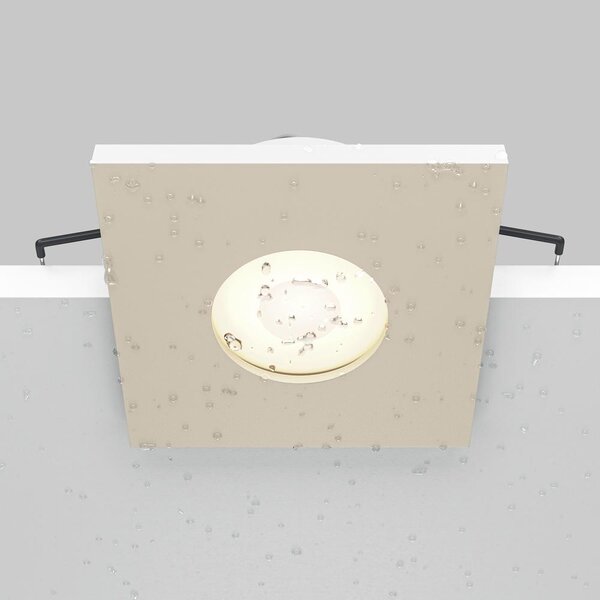 Maytoni Designové vestavné svítidlo STARK, 50W, d. 8,4 cm, 1xGU10, IP65 Barva: Stříbrná