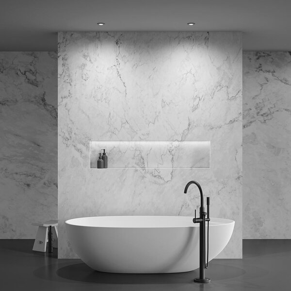 Maytoni Designové vestavné svítidlo STARK, 50W, ⌀ 8,4 cm, 1xGU10, IP65 Barva: Bílá