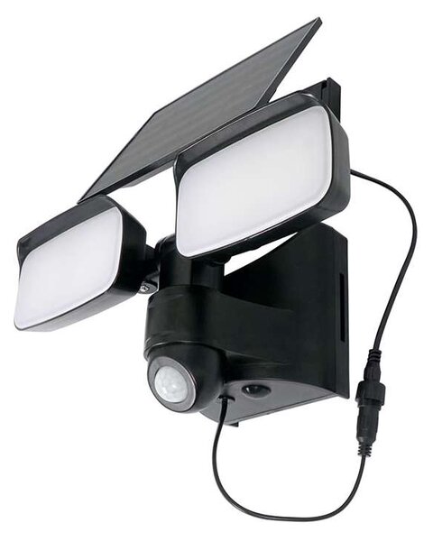 LED solární světlo WO7203 se senzorem, černá