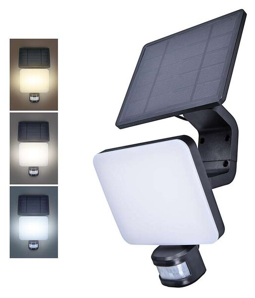 LED solární světlo WO785-1 se senzorem, černá