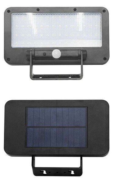 LED solární světlo WO7204 se senzorem, černá