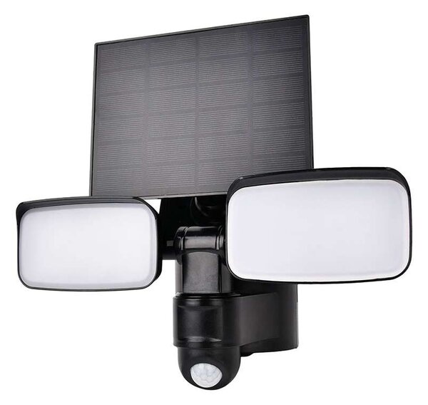 LED solární světlo WO7203 se senzorem, černá