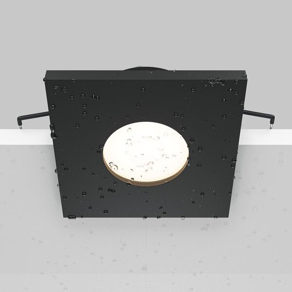 Maytoni Designové vestavné svítidlo STARK, 50W, d. 8,4 cm, 1xGU10, IP65 Barva: Stříbrná
