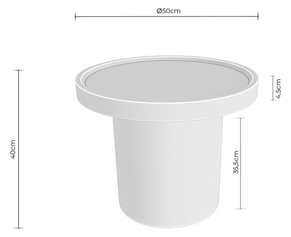 Somcasa Zelený lakovaný odkládací stolek Warren ø 50 cm