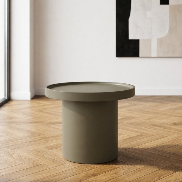 Somcasa Zelený lakovaný odkládací stolek Warren ø 50 cm