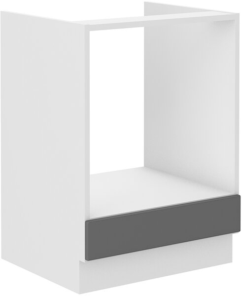 STOLARz 60 cm skříňka na vestavný sporák STILO II Barevné provedení STILO: Bílá / Prachově šedá