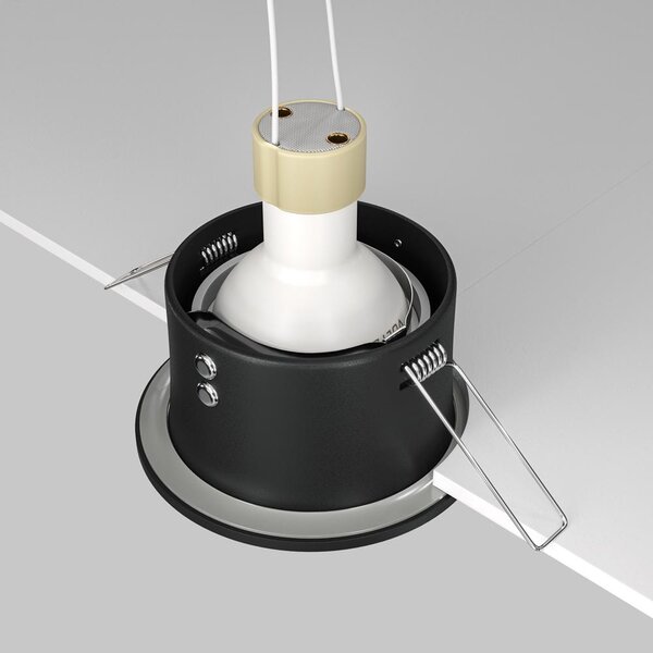Maytoni Vestavné svítidlo ZOOM, 10W, ⌀ 8,5 cm, 1xGU10, IP65 Barva: Černá