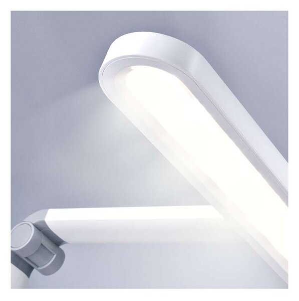 LED stolní lampička WO65 s nočním světýlkem, bílá
