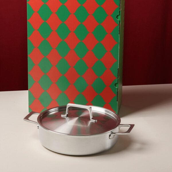 Fabini Servírovací tegame pánev Lucca 4.0 Pro, ø 28 cm (4 l), dárkové balení - Nerezová beznýtová pánev z vícevrstvé nerezové oceli s poklicí