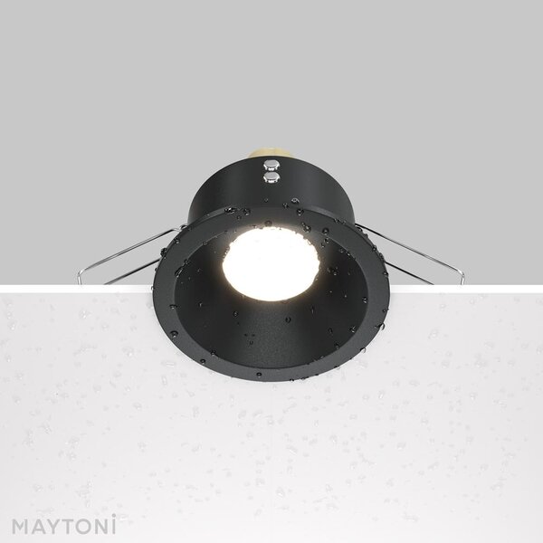 Maytoni Vestavné svítidlo ZOOM, 10W, ⌀ 8,5 cm, 1xGU10, IP65 Barva: Černá