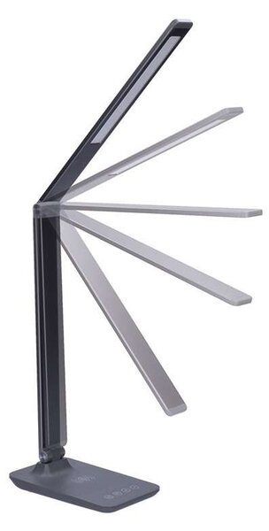 LED stolní lampička WO55-G s bezdrátovým nabíjením, šedá