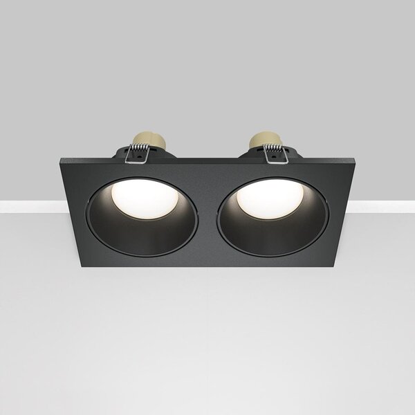 Maytoni Vestavné svítidlo ZOOM, 10W, d. 17 cm, 2xGU10, IP65 Barva: Černá