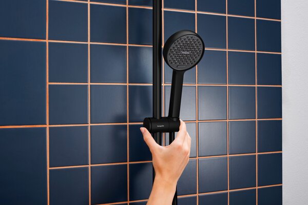 Hansgrohe Activera Select S - Sprchová souprava 95 2jet s tyčí 650 mm, EcoSmart, černá matná 28044670