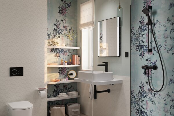 Hansgrohe Activera Select S - Sprchová souprava 95 2jet s tyčí 650 mm, EcoSmart, černá matná 28044670