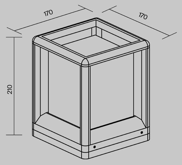 Maytoni Designové venkovní svítidlo TRIM, 15W, v. 21 cm, 1xE27, IP65