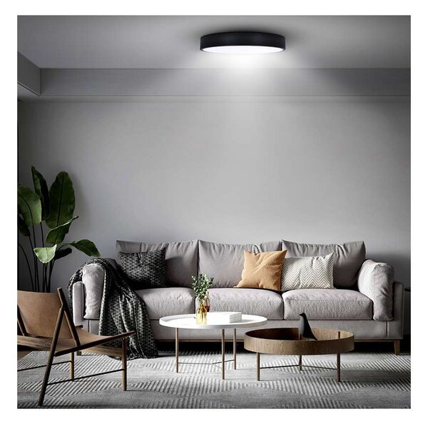 LED stropní světlo Lecce nastavitelné, 2900 lm - průměr 40 cm, černá
