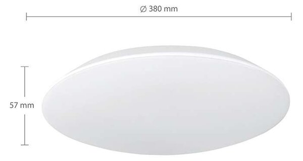 LED stropní světlo odolné vůči vlhkosti WO824 - průměr 38 cm, bílá