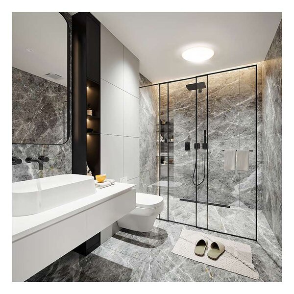 LED stropní světlo odolné vůči vlhkosti WO824 - průměr 38 cm, bílá