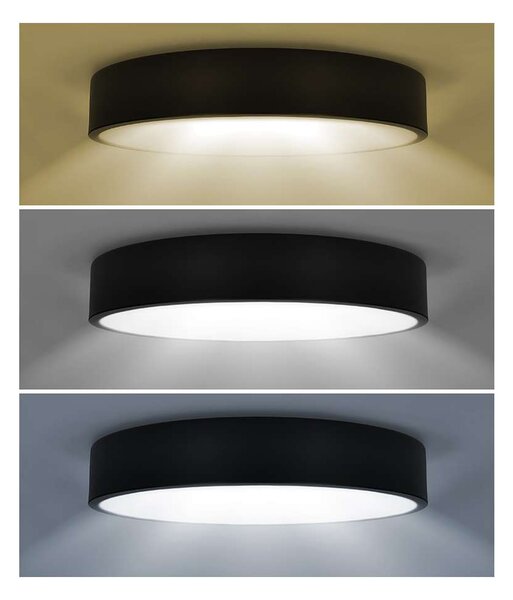 LED stropní světlo Lecce nastavitelné, 2900 lm - průměr 40 cm, černá